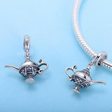 925 Sterling Silver Beaded Magic Lamp Bracelet Charm