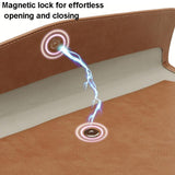 14 Laptop Sleeve & Power Bag - Litchi Leather Dark Brown