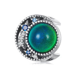 925 Sterling Silver Blue Moon Bead Bracelet Temperature Sensitive