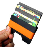 Rfid Card Holder & Edc Wallet Anti Theft Aluminum Alloy Orange