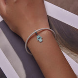 925 Sterling Silver Hand Of Fatima Pendant For Diy Bracelets & Necklaces