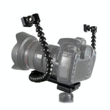 Adjustable Dual Arm Flash Bracket Mount For Hot Shoe
