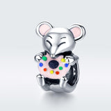 925 Sterling Silver Beaded Mouse Bracelet Accessories