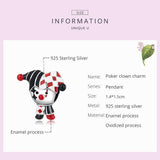 925 Sterling Silver Poker Clown Beads For Diy Bracelets & Necklaces