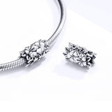 925 Sterling Silver Flower Bead Bracelet & Necklace Set