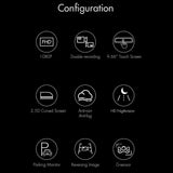 9.66 Fhd Ips Touch Screen Car Dvr with Starlight Night Vision