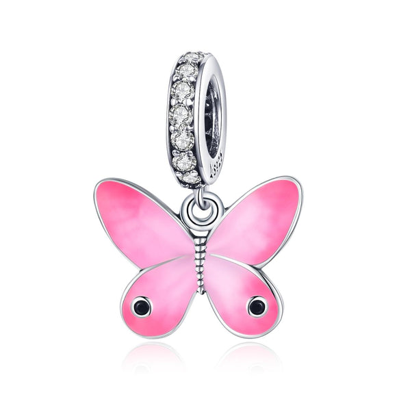 925 Sterling Silver Butterfly Pendant For Diy Bracelets & Necklaces