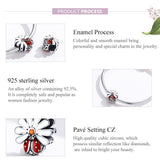 925 Sterling Silver Ladybug Beads For Diy Bracelets & Necklaces