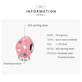 925 Sterling Silver Diy Pink Beaded Bracelet / Necklace Set