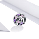 925 Sterling Silver Flower Heart Beads For Diy Bracelets & Necklaces