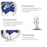 925 Sterling Silver Starry Sky Pendant For Diy Bracelets & Necklaces