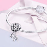 925 Sterling Silver Diy Bracelet Beads Heart Pattern