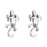925 Sterling Silver Gecko Ear Studs Earrings For Women