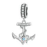 925 Sterling Silver Anchor Pendant Bracelet Beads
