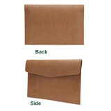 14 Litchi Pattern Laptop Sleeve & Power Bag - Black Leather