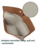 14 Litchi Pattern Laptop Sleeve & Power Bag - Black Leather