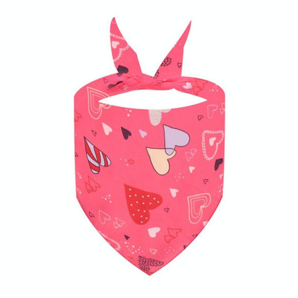 Cute Pet Triangle Towel Bib Cartoon Cats And Dogs Drool Towel Scarf - 06