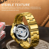 Dragon Embossed Luminous Waterproof Watch - Quartz - White Steel-White