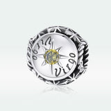 925 Sterling Silver Zodiac Zircon Bead Bracelet / Necklace Set Virgo Style - Virgo