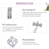 925 Sterling Silver Dog Beaded Safety Chain Bracelet