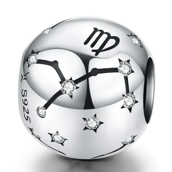925 Sterling Silver Diy Zodiac Bracelet Beads Virgo Style - Virgo