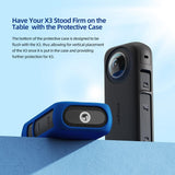 Amagisn Silicone Protective Cover for Insta360 X3 Body - Lens Case (Blue)