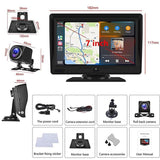 7 Touch Display Car Navigator with Dual-lens Smart Driving Recorder - Portable and Wireless