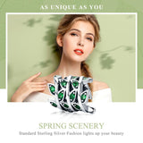 925 Sterling Silver Spring Scenery Bead Pendant