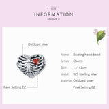 925 Sterling Silver Heart Beads For Diy Bracelets & Necklaces