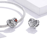 925 Sterling Silver Heart Beads For Diy Bracelets & Necklaces