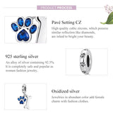 925 Sterling Silver Dog Paw Bone Pendant For Bracelet Or Necklace