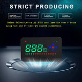 3.5 Inch Gps Car Hud Speed Alarm Compass Km / Miles Black