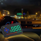 3.5 Inch Gps Car Hud Speed Alarm Compass Km / Miles Black