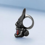 925 Sterling Silver Small Fox Bracelet With Black Gold Plating And Beads