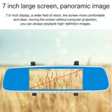 7 Lcd Touch Screen Rear View Mirror Car Recorder with Separate Camera