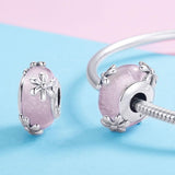 925 Sterling Silver Spring Flower Beads For Diy Bracelets & Necklaces