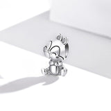 925 Sterling Silver Squirrel Charm For Diy Bracelets & Necklaces