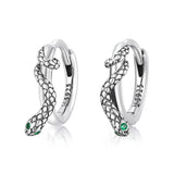 925 Sterling Silver Snake Ear Buckle Earrings For Women