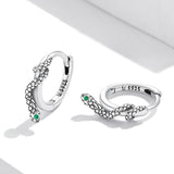 925 Sterling Silver Snake Ear Buckle Earrings For Women