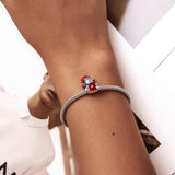 925 Sterling Silver Christmas Bear Charm For Diy Bracelets & Necklaces