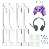 Acrylic Game Controller and Headphone Wall Mount - Set of 2