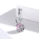 925 Sterling Silver Perfume Bottle Pendant For Diy Bracelets & Necklaces
