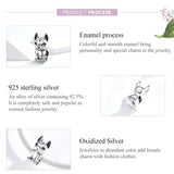 925 Sterling Silver French Bulldog Beaded Diy Bracelet
