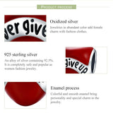 925 Sterling Silver Star Shaped Diamond Beads In Never Give Up