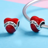 925 Sterling Silver Star Shaped Diamond Beads In Never Give Up