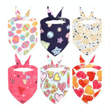 Cute Pet Triangle Towel Bib Cartoon Cats And Dogs Drool Towel Scarf - 07