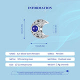 925 Sterling Silver Temperature Sensitive Moon Bead Bracelet