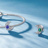 925 Sterling Silver Temperature Sensitive Moon Bead Bracelet
