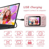 32gb Memory Card & Card Reader Included with 2.4 Hd Reversible Kids Camera - Pink