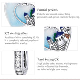 925 Sterling Silver Charming Scenery Heart Pendant For Diy Bracelet Or Necklace